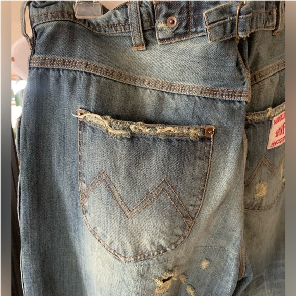 Jean Décontracté Magnolia Pearl Patchwork Court En Denim Lavé - Taille Unique - Style Boyfriend